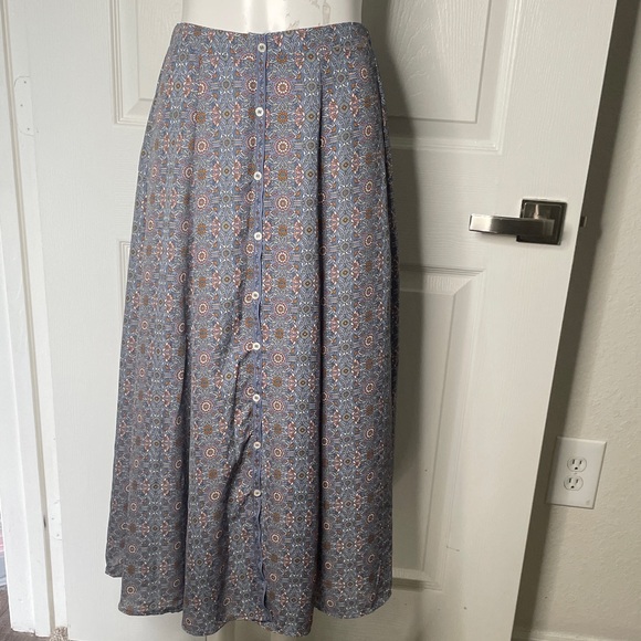 Max Studio Floral Button-Front Maxi Skirt - Picture 1 of 6